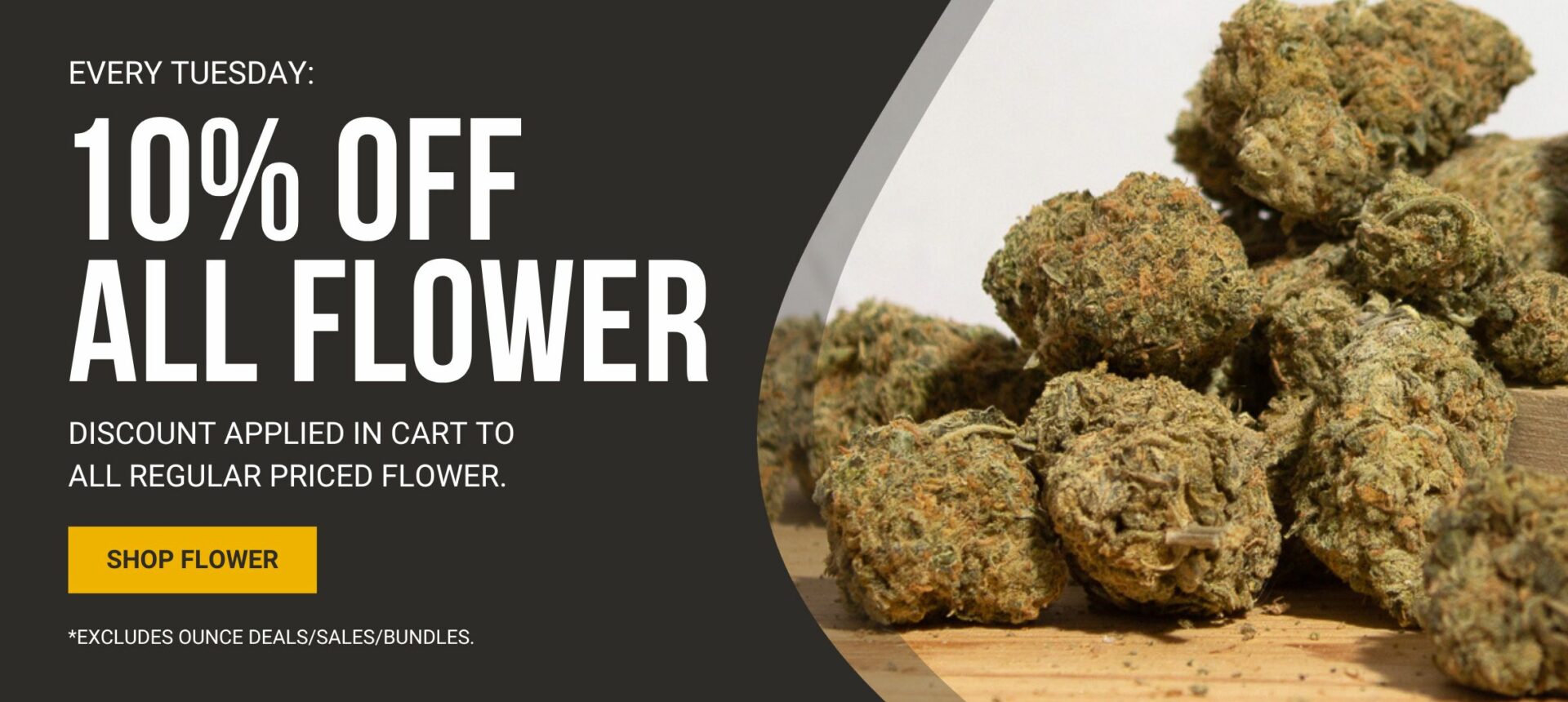 10% off Flower - Every Tuesday Kush Station Canada - 10% Off All Flower Banner