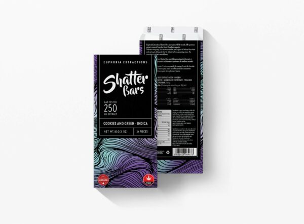 Euphoria Extractions – 500mg Shatter Bar – Milk Chocolate (Sativa) | Kush Station Canada