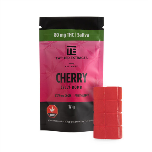 Twisted Extracts – Cherry Jelly Bomb – Sativa – 80mg THC | Kush Station Canada